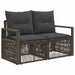 Tuinbankenset 7 st 7-Aantal zitplaatsen Grijs poly rattan