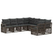 Tuinbankenset 8 st 8-Aantal zitplaatsen Grijs poly rattan
