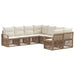 Tuinbankenset 8 st 8-Aantal zitplaatsen Beige poly rattan