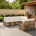 Tuinbankenset 7 st 7-Aantal zitplaatsen Beige poly rattan