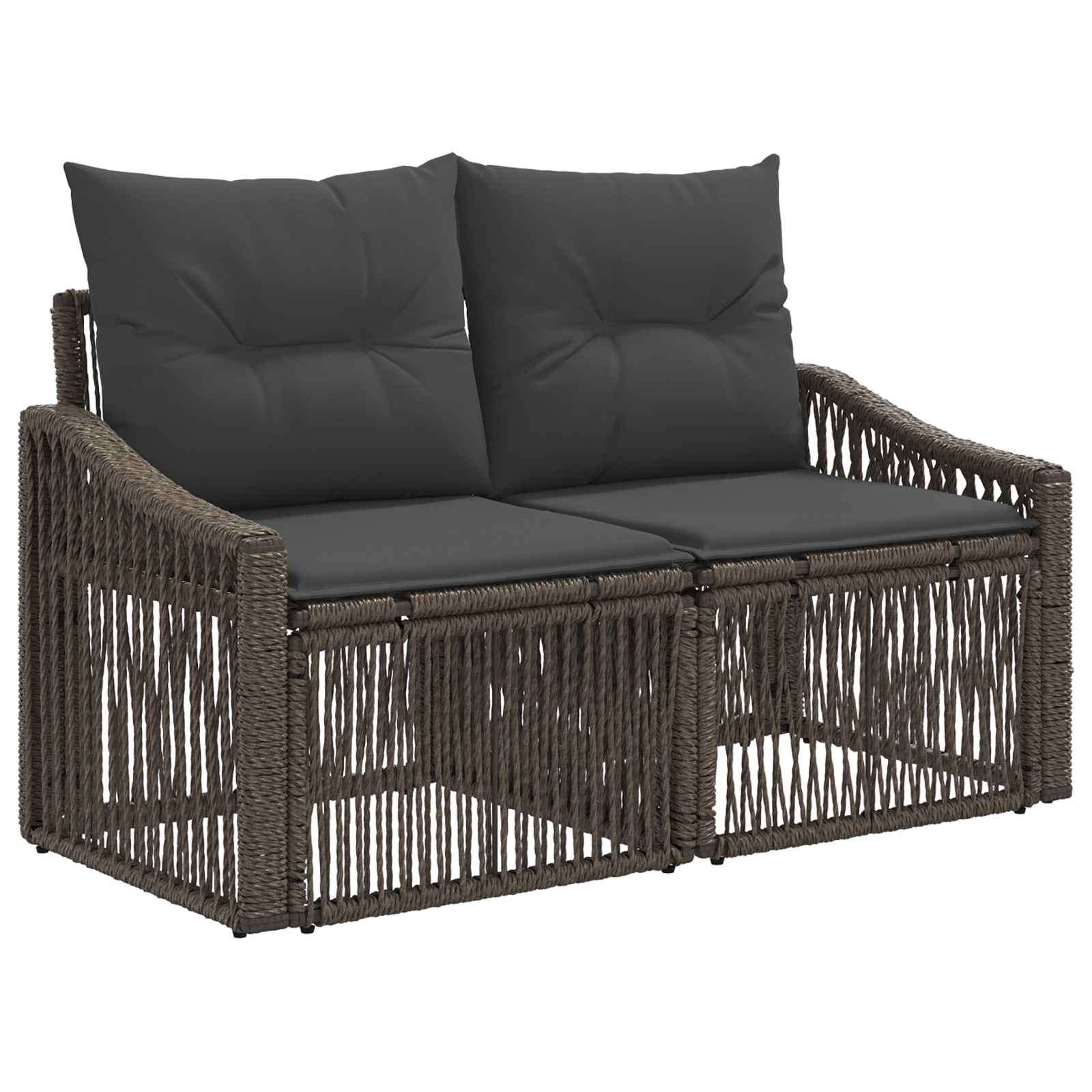 Tuinbankenset 6 st 6-Aantal zitplaatsen Grijs poly rattan