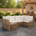 Tuinbankenset 6 st 6-Aantal zitplaatsen Beige poly rattan