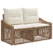 Tuinbankenset 6 st 6-Aantal zitplaatsen Beige poly rattan