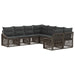Tuinbankenset 8 st 8-Aantal zitplaatsen Grijs poly rattan