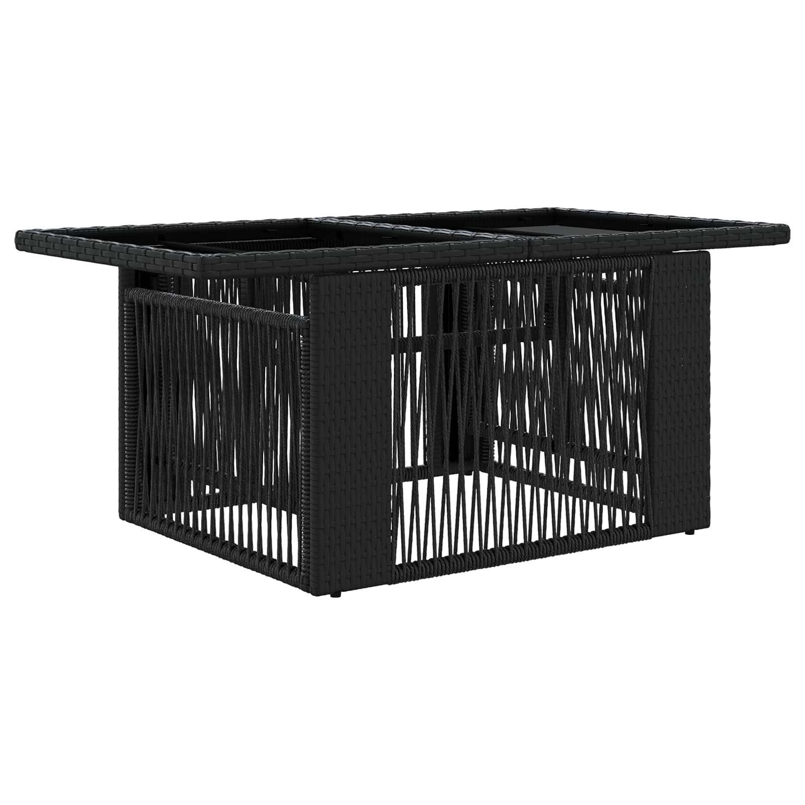 Tuinbankenset 7 st 6-Aantal zitplaatsen Zwart en Cream Wit