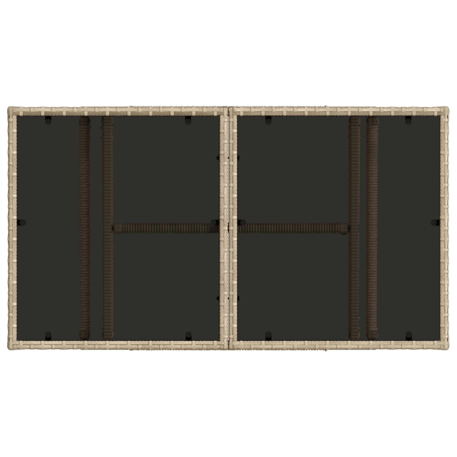Tuinbankenset 7 st 6-Aantal zitplaatsen Beige en Crème Wit