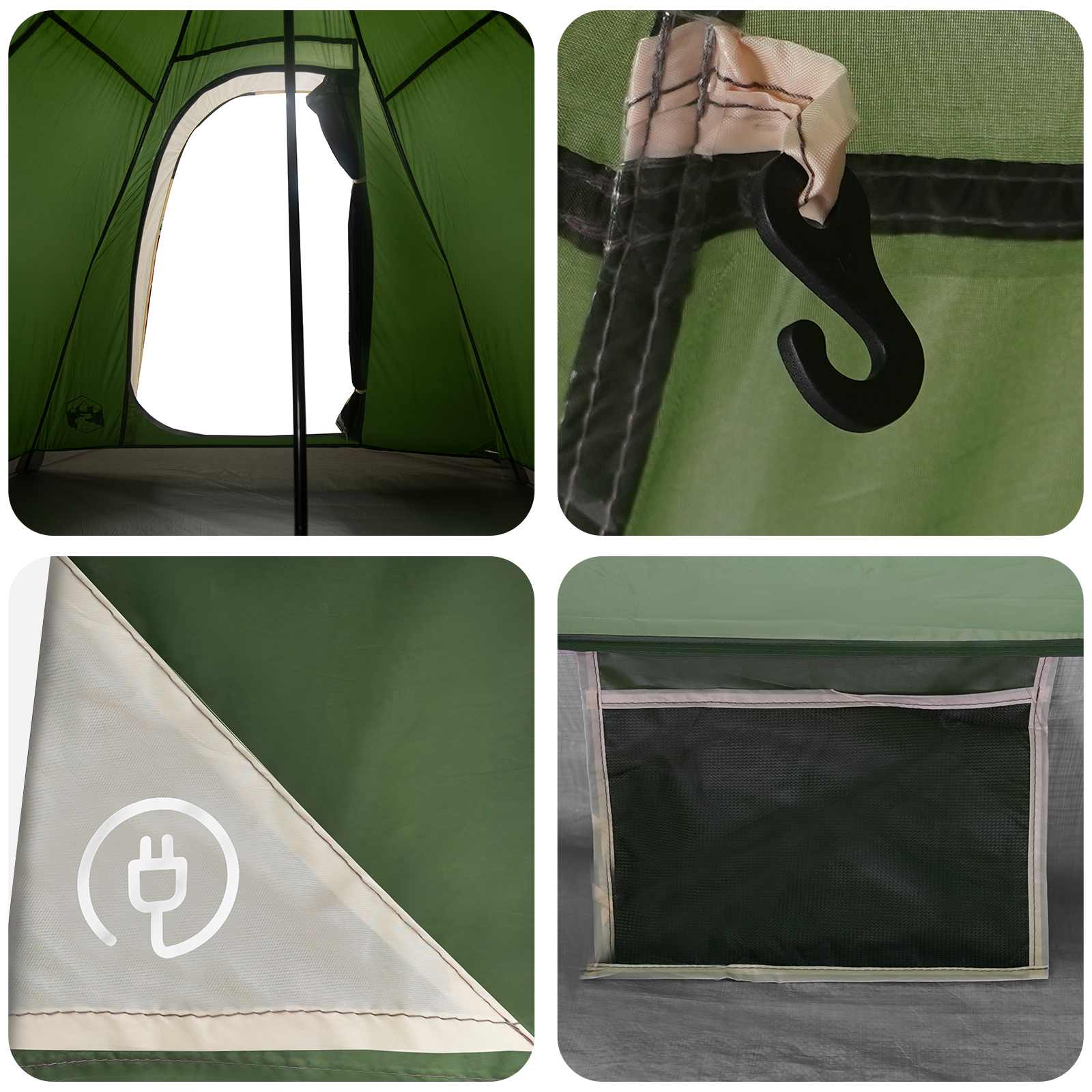 3-persoons Groen 185T Polyester met PU Coating