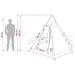 3-persoons Grijs en Oranje 185T Polyester met PU Coating