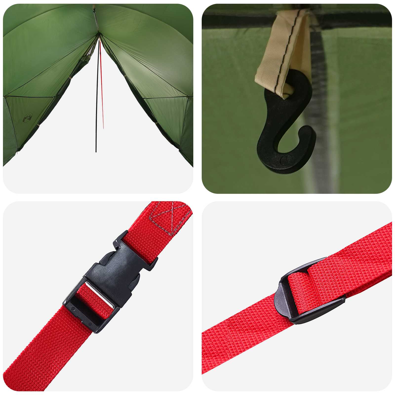 Waterdichte Tent Groen 185T Polyester met PU Coating