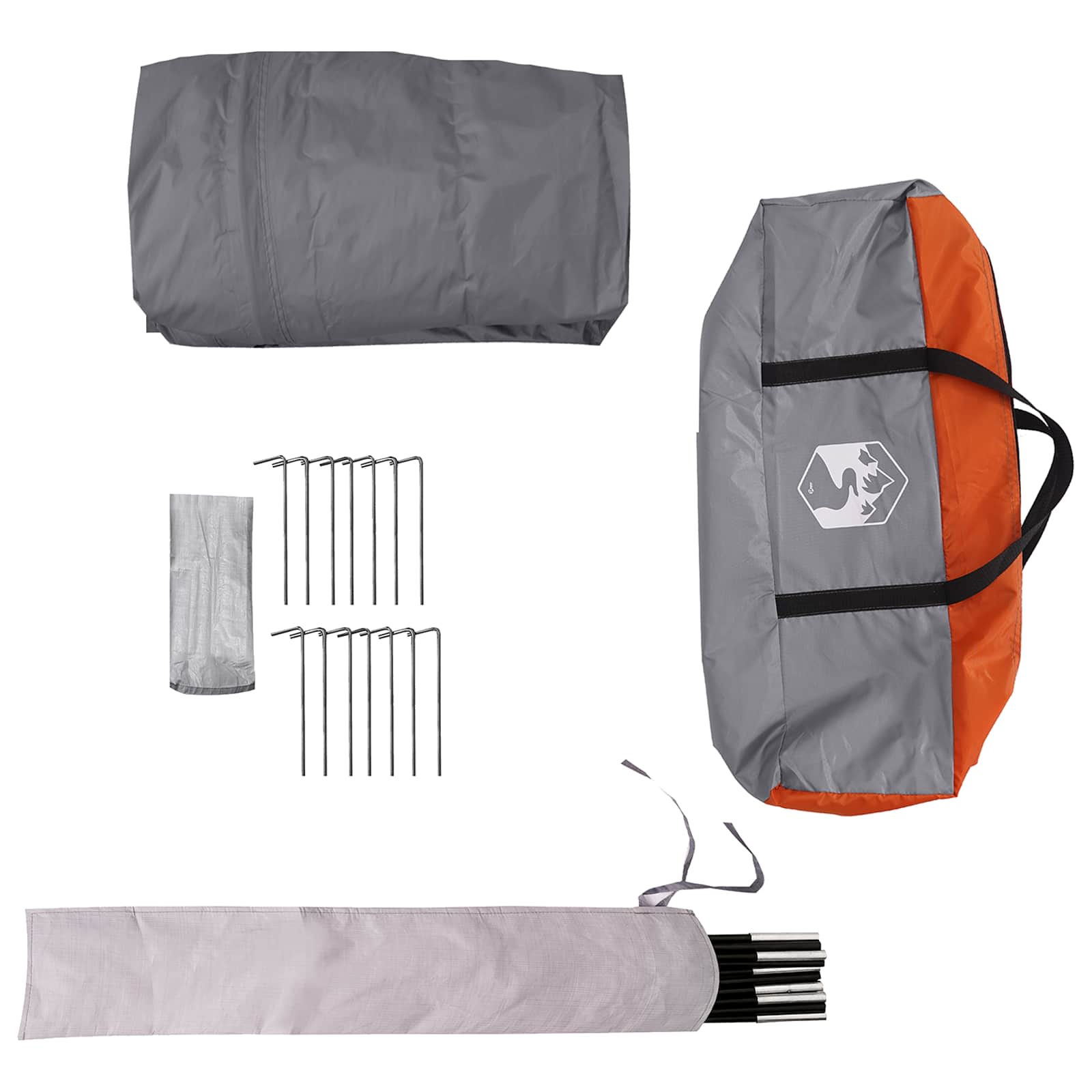 Waterdichte Tent Grijs en Oranje 185T Polyester met PU Coating