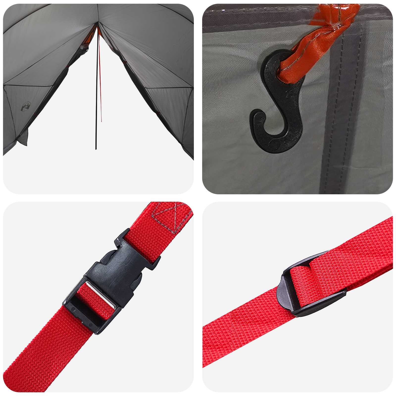 Waterdichte Tent Grijs en Oranje 185T Polyester met PU Coating
