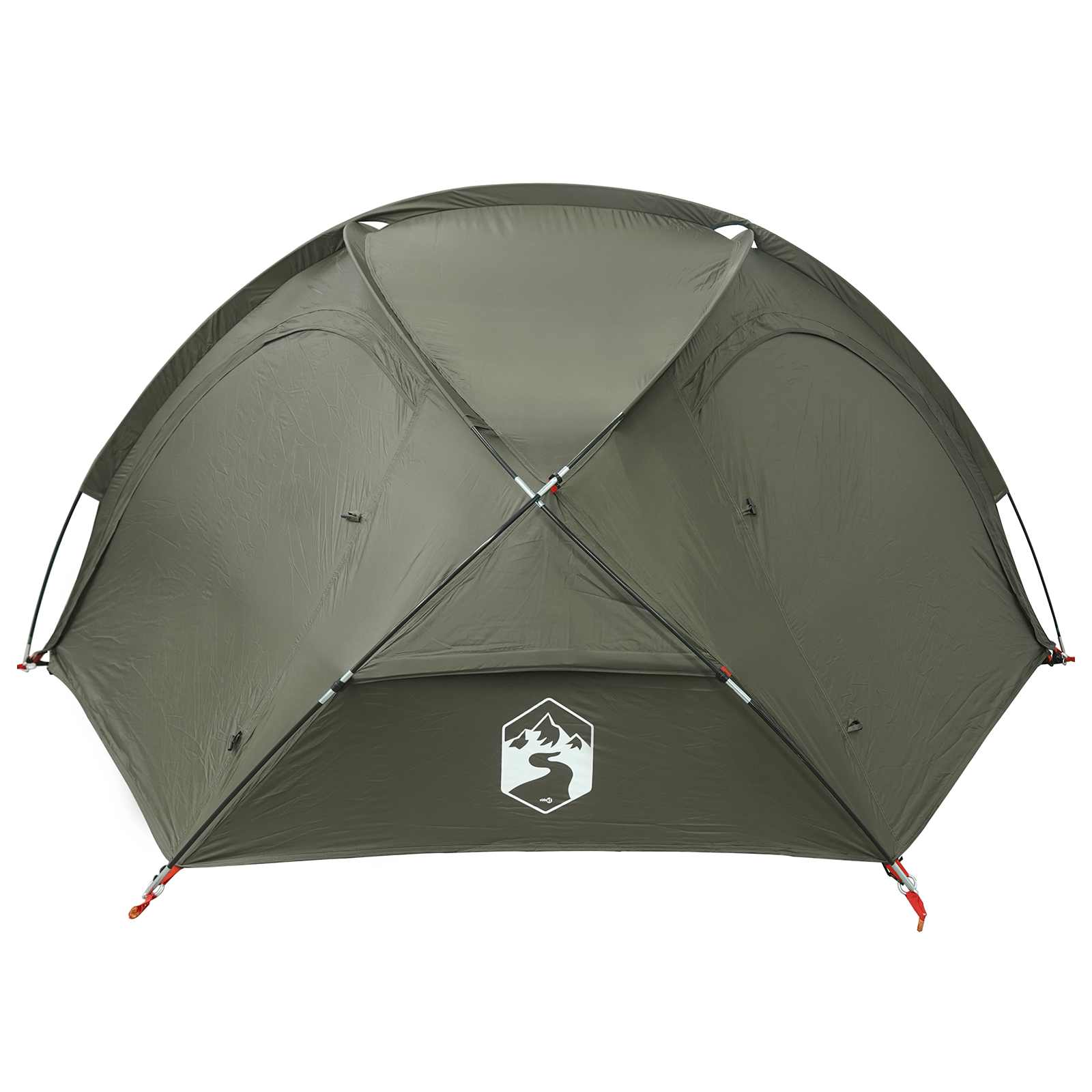 Trekkingtent met regenhoes waterdicht 2-persoons Legergroen