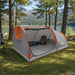 Hiking Tent Waterdicht 2-persoons Grijs en Oranje