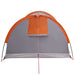 Hiking Tent Waterdicht 2-persoons Grijs en Oranje