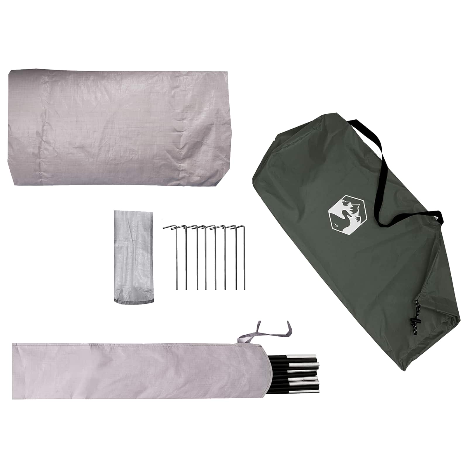 Hiking Tent Waterdicht 2-persoons Legergroen
