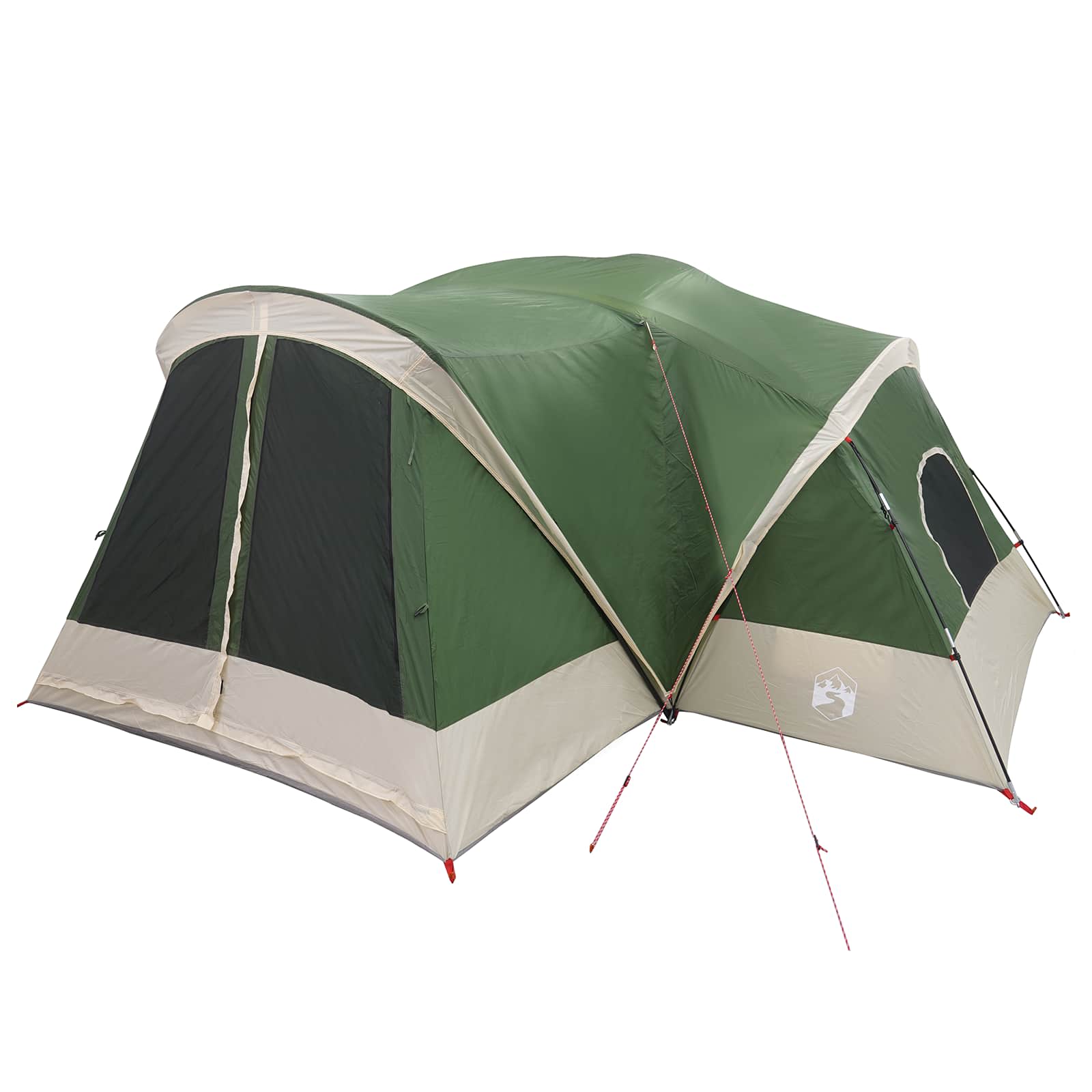 Trekkingtent met waterdichte regenfly 10-persoons Groen