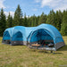 Gezinstent met regenzeil waterdicht 5-persoons Blauw