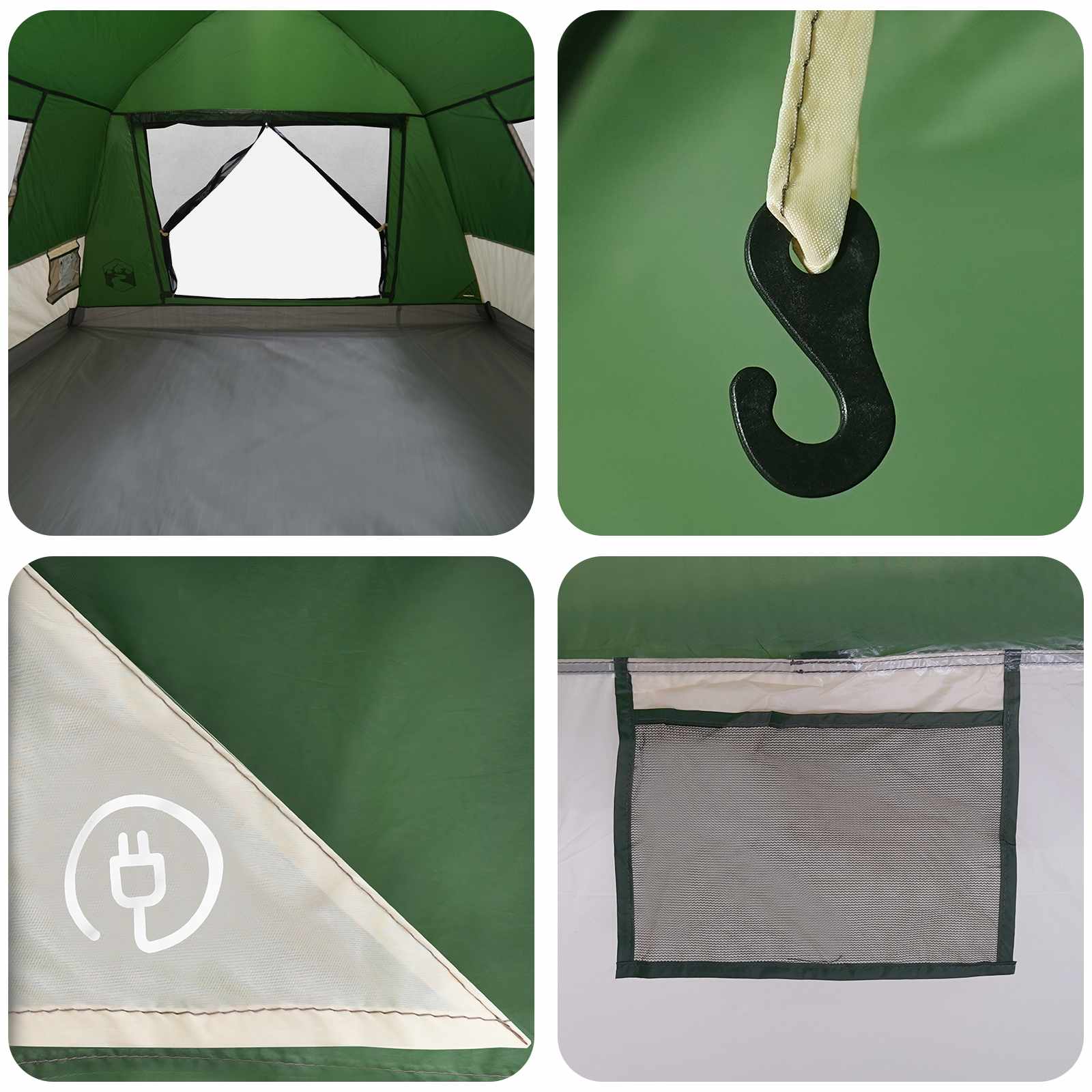Instant Tent Water-resistant 2-persoons Groen