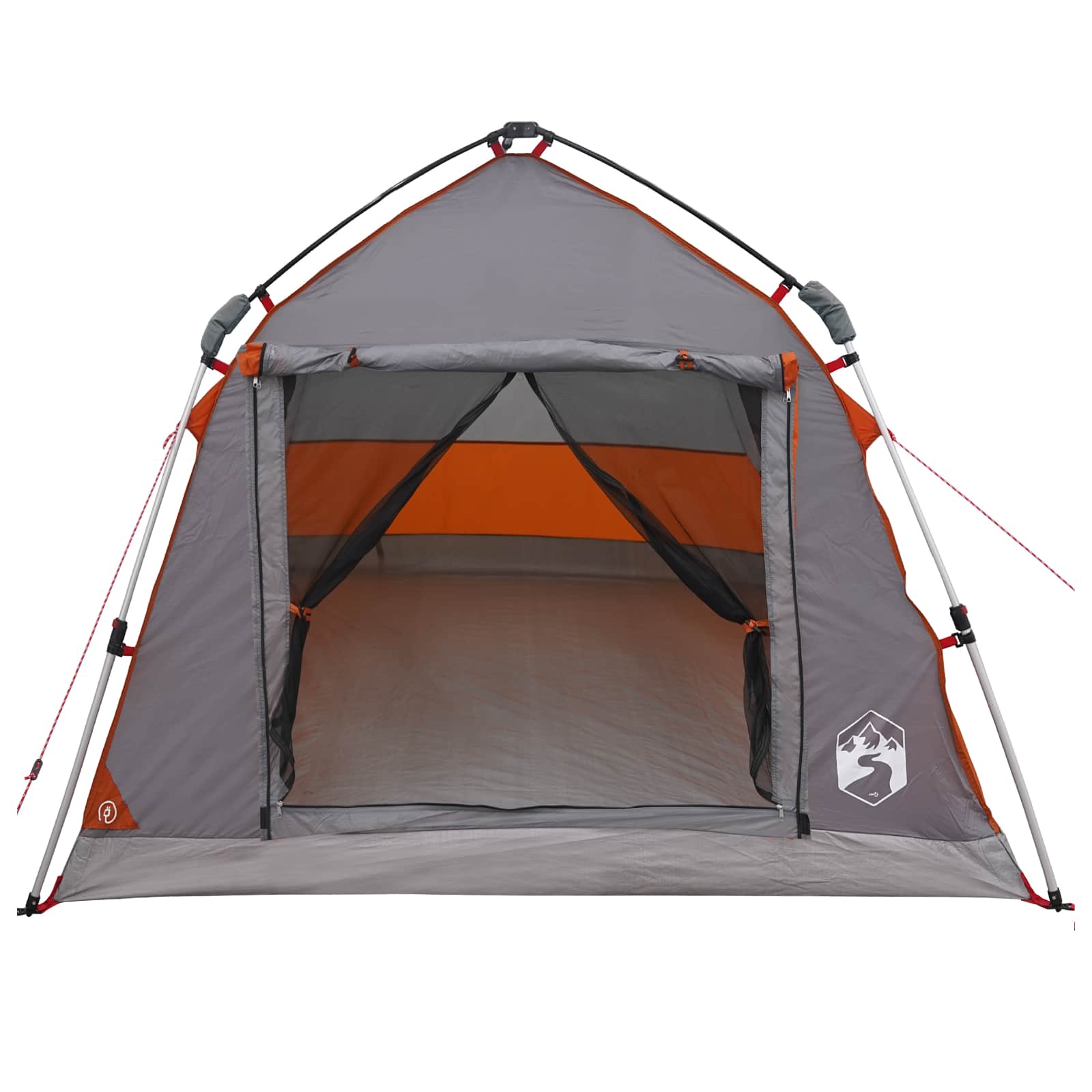 Instant Tent Water-resistant 2-persoons Grijs en Oranje