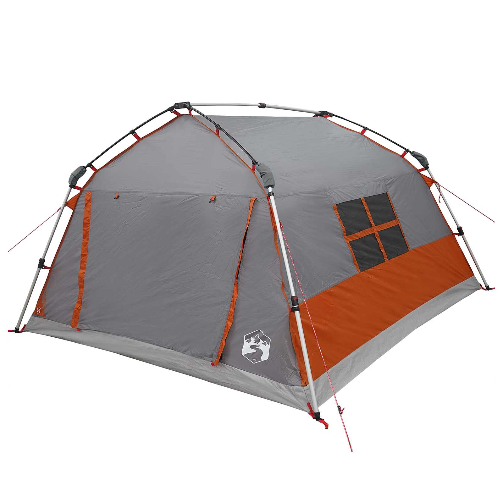 Instant Tent Water-resistant 4-persoons Grijs en Oranje