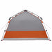 Instant Tent Water-resistant 4-persoons Grijs en Oranje