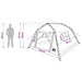 Instant Tent Water-resistant 4-persoons Grijs en Oranje