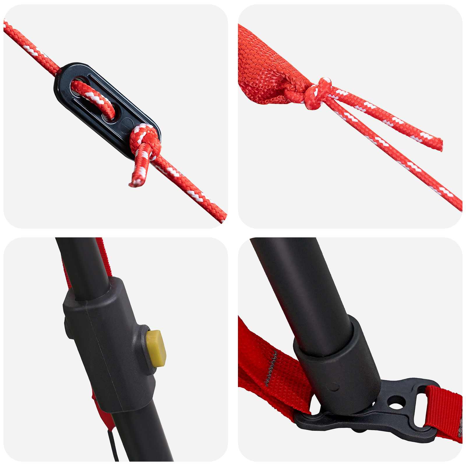 3-persoons Grijs en Oranje 185T Polyester met PU Coating