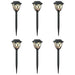 Buitenzonne-lampen met grondpin 6 st Warmwit 42 cm PP