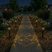 Buitenzonne-lampen met grondpin 12 st Warmwit 42 cm PP