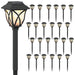 Buitenzonne-lampen met grondpin 24 st Warmwit 42 cm PP