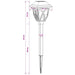 Buitenzonne-lampen met grondpin 24 st Warmwit 42 cm PP