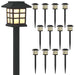 Buitenzonne-lampen met grondpin 12 st Warmwit 38,5 cm PP
