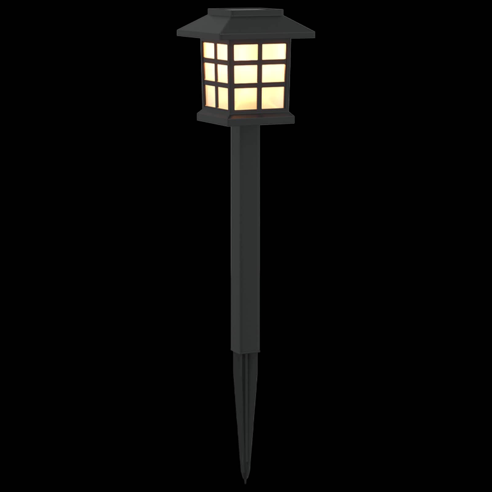 Buitenzonne-lampen met grondpin 12 st Warmwit 38,5 cm PP