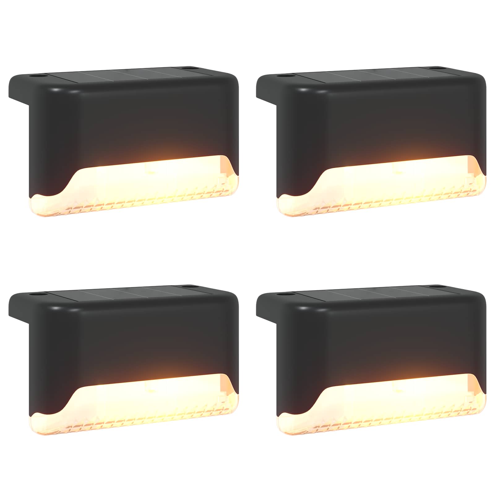 Buitenzonne-lampen met grondpin 4 st Warmwit 4,5 cm ABS en PS