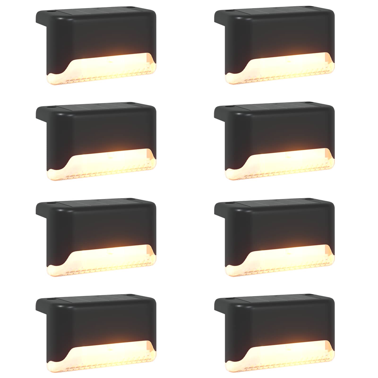 Buitenzonne-lampen met grondpin 8 st Warmwit 4,5 cm ABS en PS
