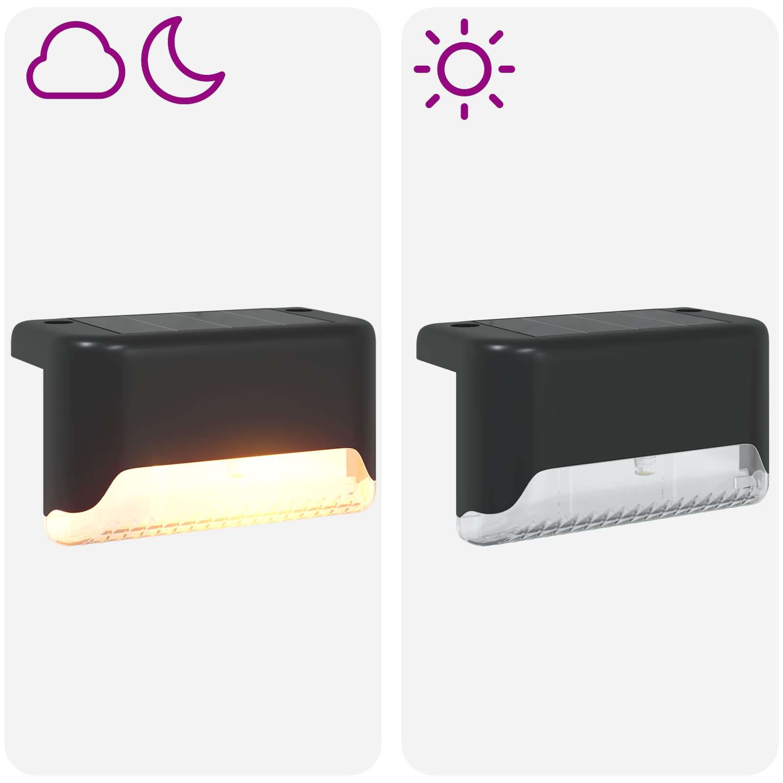 Buitenzonne-lampen met grondpin 8 st Warmwit 4,5 cm ABS en PS