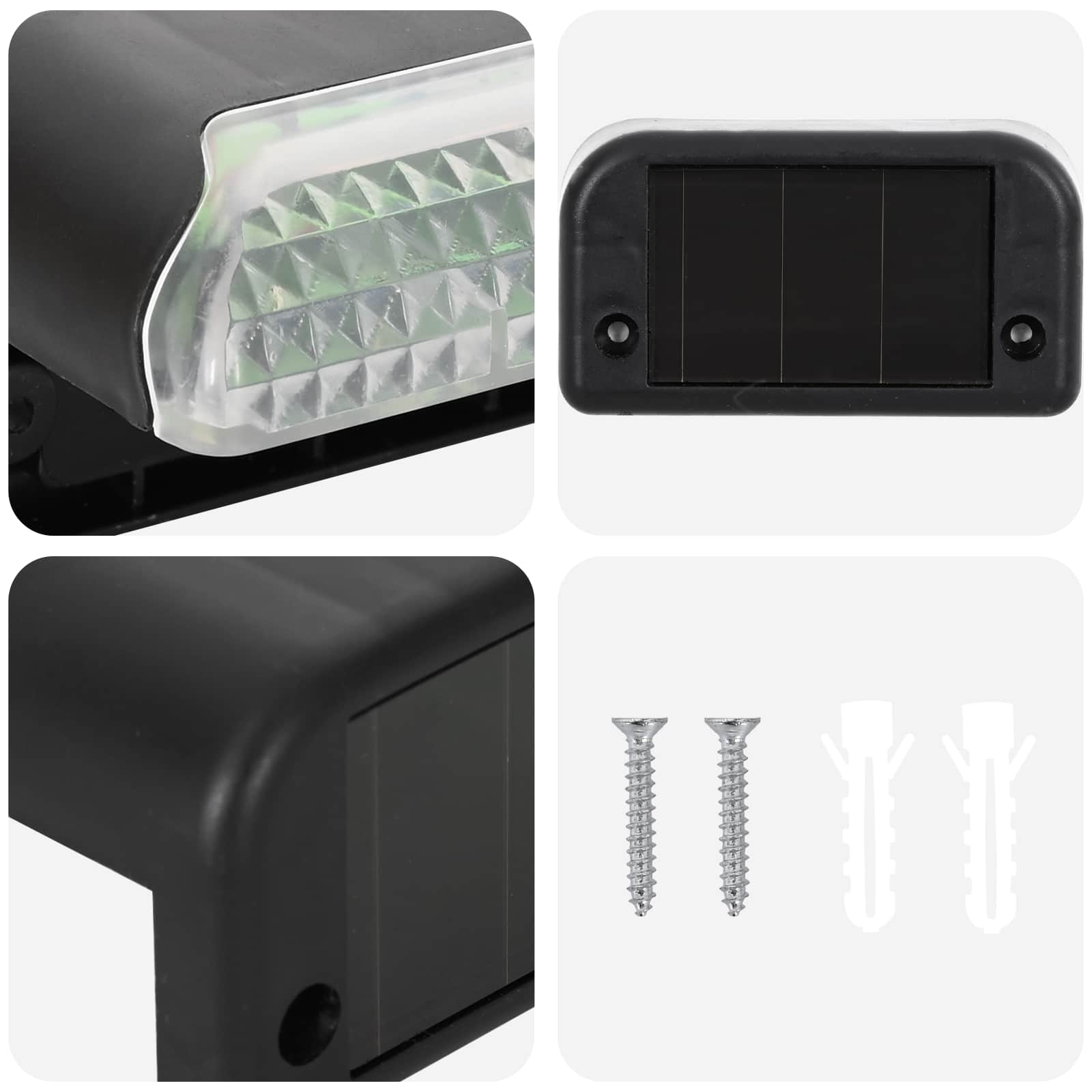 Buitenzonne-lampen met grondpin 12 st Warmwit 4,5 cm ABS en PS
