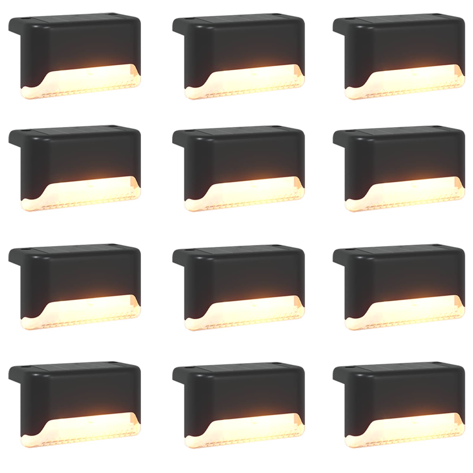 Buitenzonne-lampen met grondpin 12 st Warmwit 4,5 cm ABS en PS