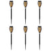 Buitenzonne-lampen met grondpin 6 st Warmwit 47,5 cm ABS