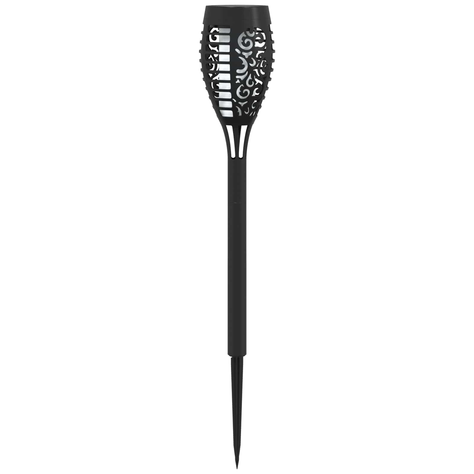 Buitenzonne-lampen met grondpin 12 st Warmwit 47,5 cm ABS