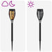 Buitenzonne-lampen met grondpin 12 st Warmwit 47,5 cm ABS