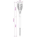 Buitenzonne-lampen met grondpin 12 st Warmwit 47,5 cm ABS