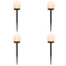 Buitenzonne-lampen met grondpin 4 st Warmwit 38,5 cm ABS