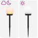 Buitenzonne-lampen met grondpin 4 st Warmwit 38,5 cm ABS