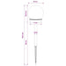 Buitenzonne-lampen met grondpin 4 st Warmwit 38,5 cm ABS