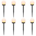 Buitenzonne-lampen met grondpin 8 st Warmwit 38,5 cm ABS