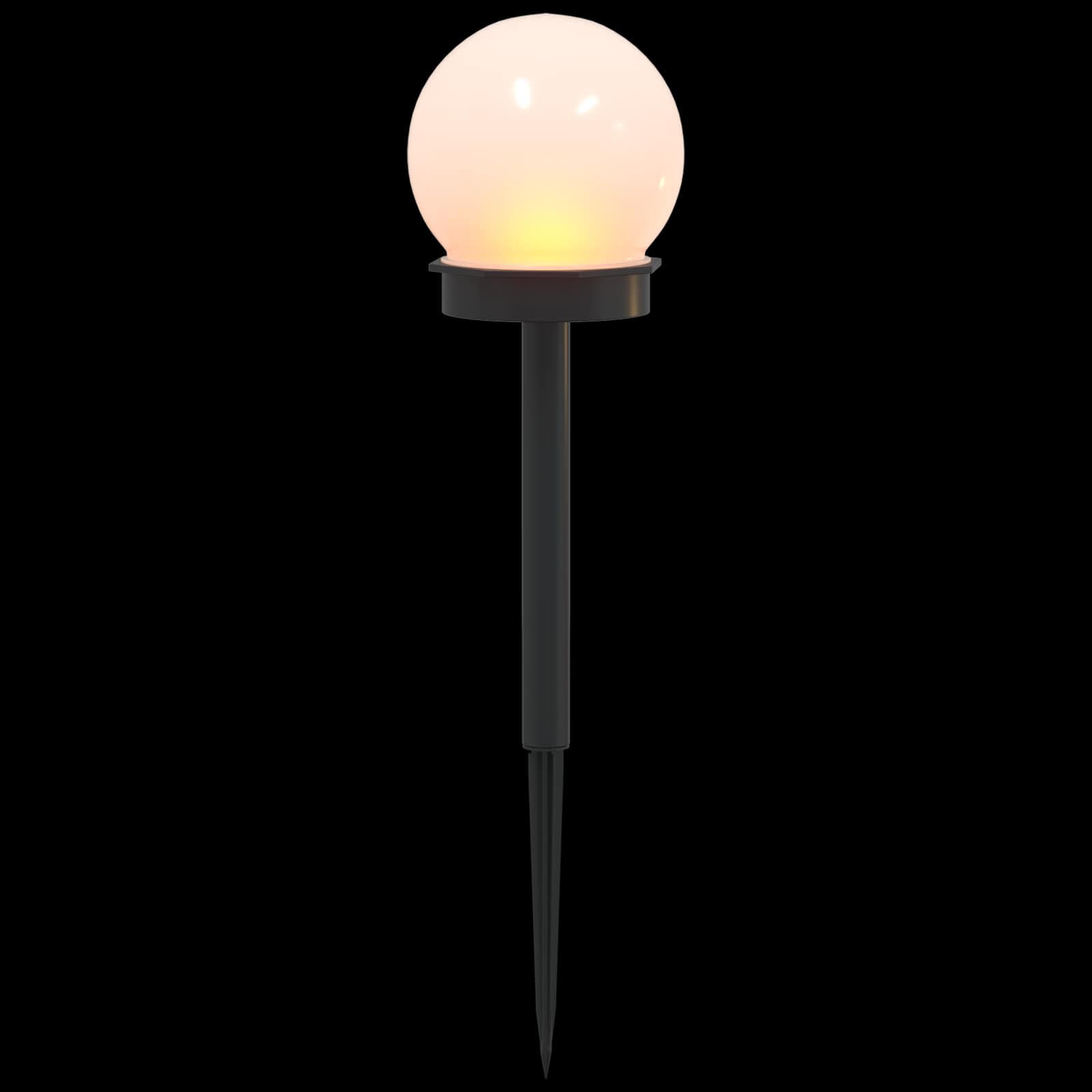 Buitenzonne-lampen met grondpin 8 st Warmwit 38,5 cm ABS