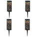 Buitenzonne-lampen met grondpin 4 st Warmwit 29 cm PP