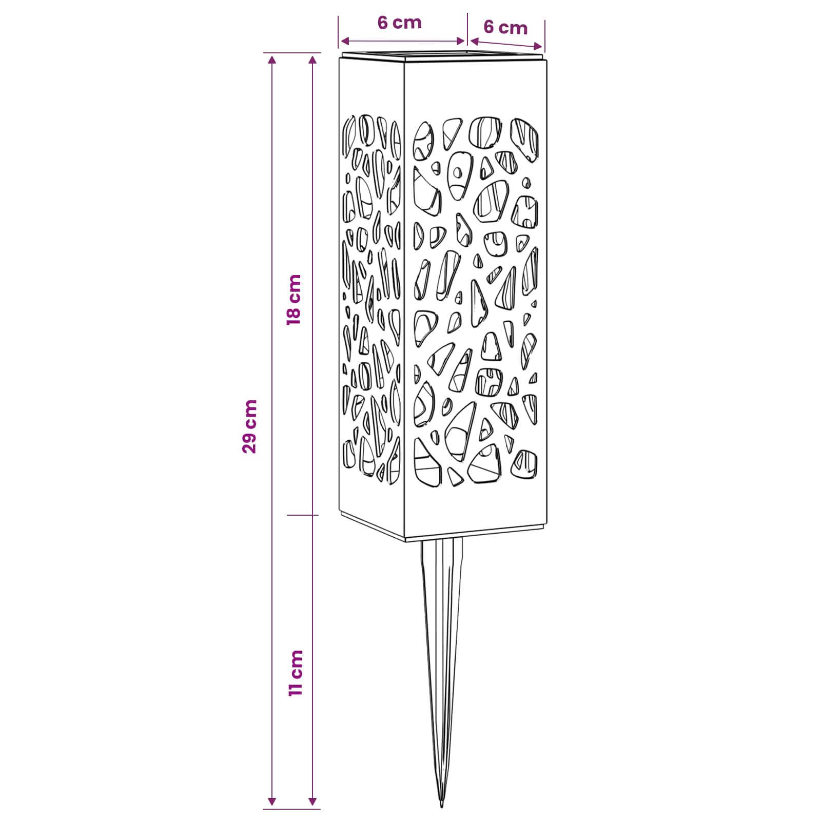 Buitenzonne-lampen met grondpin 4 st Warmwit 29 cm PP
