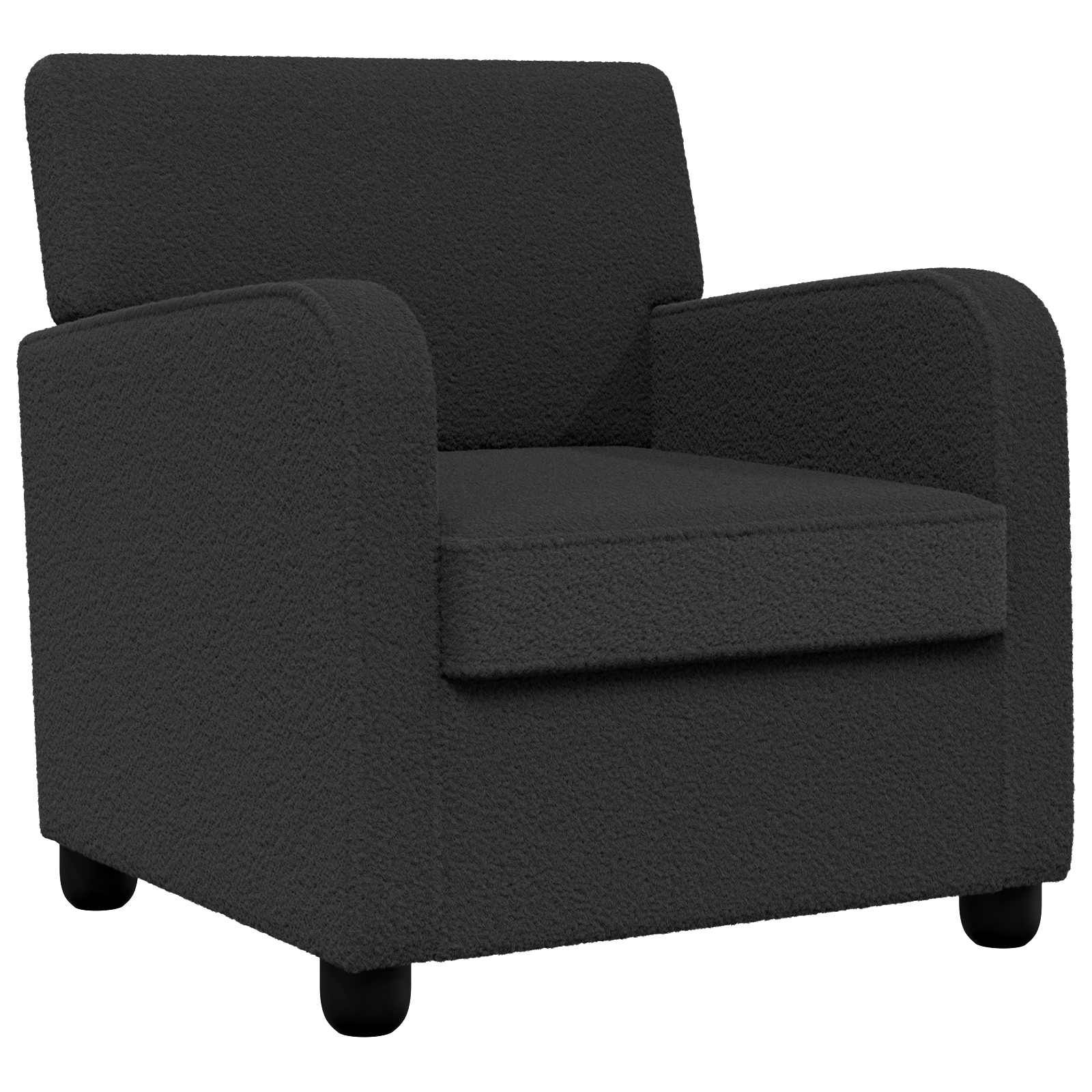 Fauteuil Donkergrijs Kunstlamswol